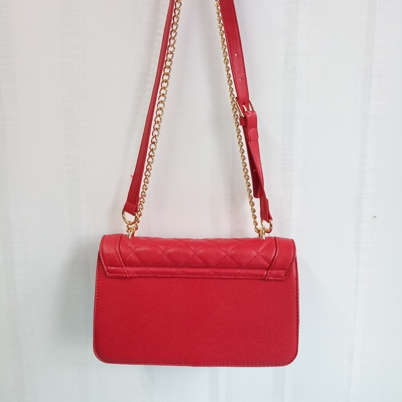 NWT Badgley Mischka Vegan Leather Red Crossbody Bag - Picture 6 of 11